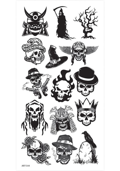 Kuru Kafa-6 Geçici Dövme,geçici Tattoo ,vücut Dövme,kol Bilek Dövme,boyun Dövme,sırt Dövme modelleri