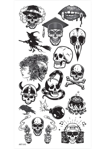 Kuru Kafa -5 Geçici Dövme,geçici Tattoo ,vücut Dövme,kol Bilek Dövme,boyun Dövme,sırt Dövme fiyatları