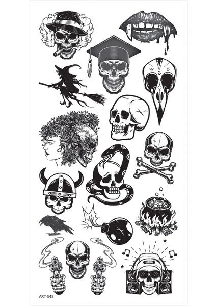 Kuru Kafa -5 Geçici Dövme,geçici Tattoo ,vücut Dövme,kol Bilek Dövme,boyun Dövme,sırt Dövme modelleri