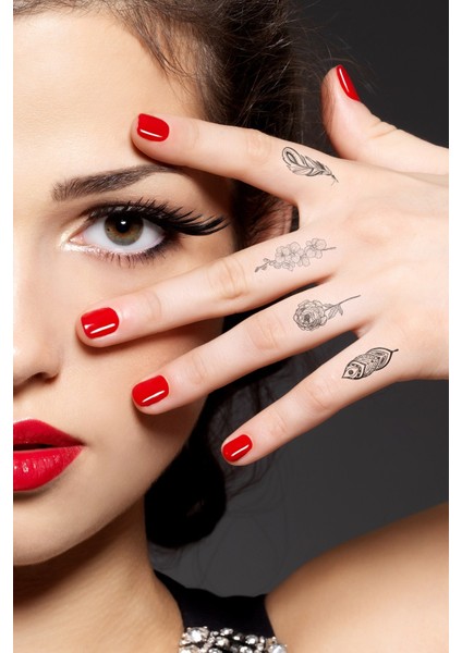 Mini Floral Geçici Dövme,geçici Tattoo ,vücut Dövme,kol Bilek Dövme,boyun Dövme,sırt Dövme