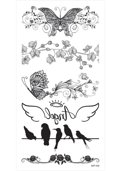 Angel Geçici Dövme,geçici Tattoo ,vücut Dövme,kol Bilek Dövme,boyun Dövme,sırt Dövme modelleri