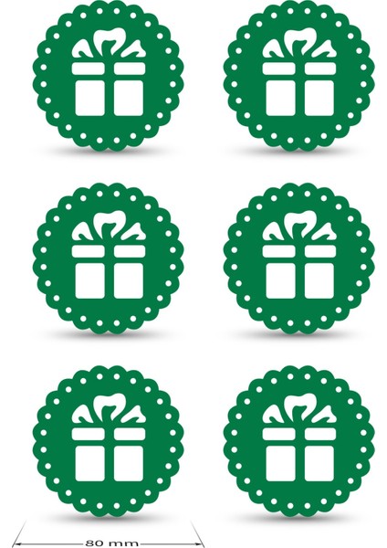 Yılbaşı Temali -3 Dantel Kenar Desenli Yeşil Keçe Bardak Altlığı 6'lı Takım fırsatları