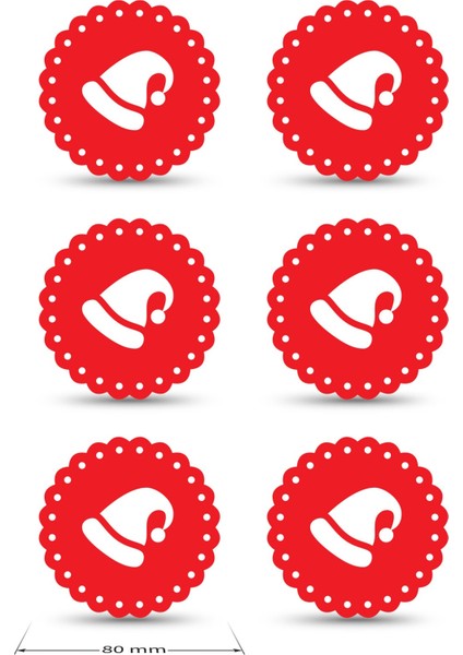 Yılbaşı Temali -4 Dantel Kenar Desenli Kırmızı Keçe Bardak Altlığı 6'lı Takım fırsatları