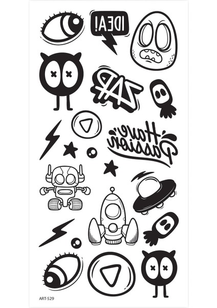 Uzay Geçici Dövme,geçici Tattoo ,vücut Dövme,kol Bilek Dövme,boyun Dövme,sırt Dövme modelleri