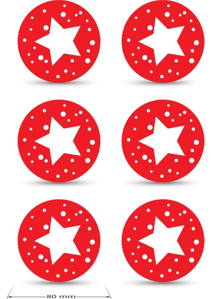 Yılbaşı Temali -7 Desenli Kırmızı Keçe Bardak Altlığı 6'lı Takım indirimleri