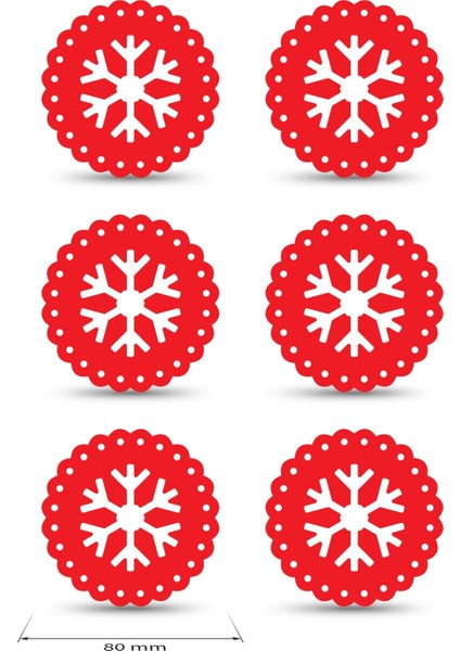 Yılbaşı Temali -5 Dantel Kenar Desenli Kırmızı Keçe Bardak Altlığı 6'lı Takım fırsatları