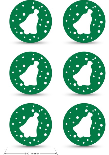 Yılbaşı Temali -3 Desenli Yeşil Keçe Bardak Altlığı 6'lı Takım fırsatları