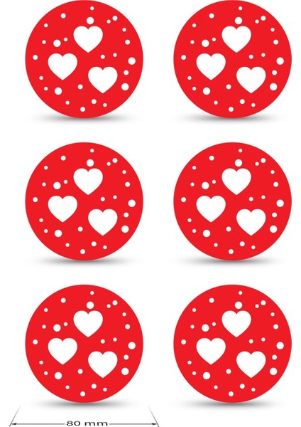 Yılbaşı Temali -2 Desenli Kırmızı Keçe Bardak Altlığı 6'lı Takım fırsatları