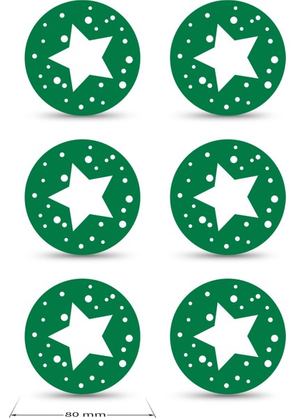 Yılbaşı Temali -7 Desenli Yeşil Keçe Bardak Altlığı 6'lı Takım fırsatları