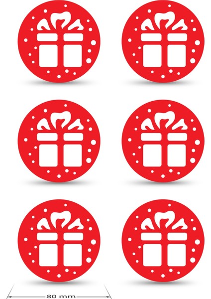 Yılbaşı Temali -5 Desenli Kırmızı Keçe Bardak Altlığı 6'lı Takım fırsatları