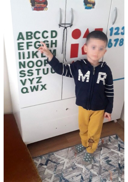 Ahşap Harfler-1 41 Adet Ahşap Harf Alfabe Seti -0455