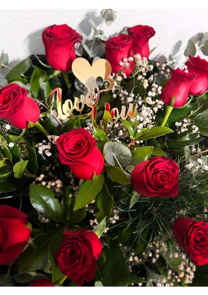 Gold Love You Yazılı Ayna Pleksi Pasta Üstü & Doğum Günü Partisi & Pleksi Pasta Süsü modelleri