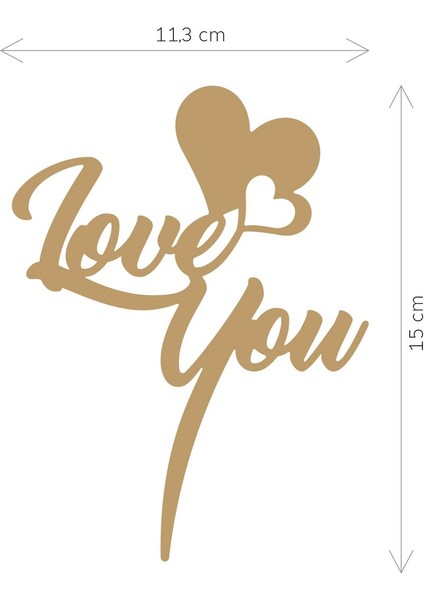 Gold Love You Yazılı Ayna Pleksi Pasta Üstü & Doğum Günü Partisi & Pleksi Pasta Süsü fırsatları