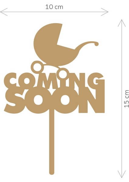 Gümüş Coming Soon Yazılı Ayna Pleksi Pasta Üstü & Doğum Günü Partisi & Pleksi Pasta Süsü modelleri