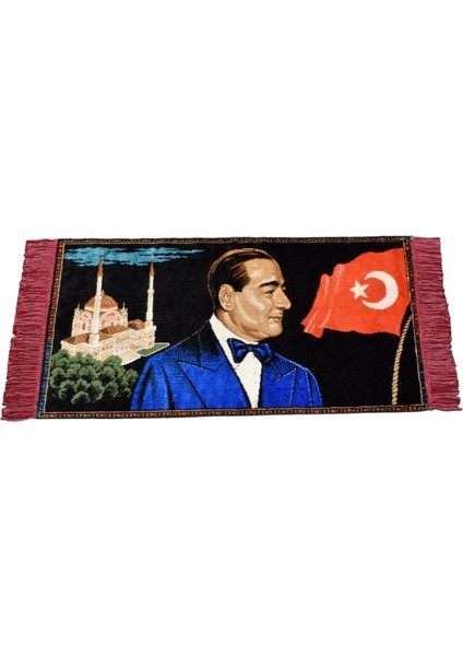 Merhum Adnan Menderes Tasvirli Portre Duvar Halısı 0572 - Yeni - Çok Renkli fırsatları
