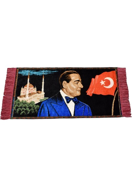 Merhum Adnan Menderes Tasvirli Portre Duvar Halısı 0572 - Yeni - Çok Renkli indirimleri