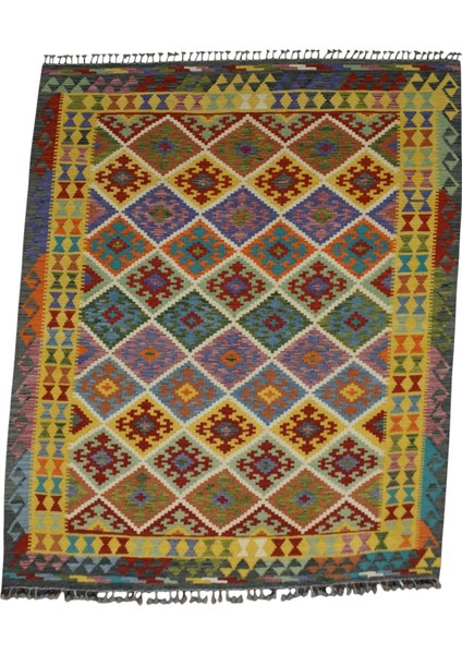 El Dokuma Kemaliye Horasan Türkmenleri Yün Salon Kilimi 0441 - Yeni - Çok Renkli