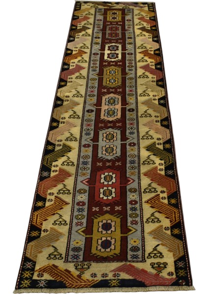 El Dokuma Bozalan Milas Yolluk Yün Halı 0403 - Yeni - Çok Renkli modelleri