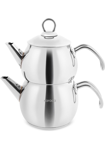 Adelya İndüksiyon Tabanlı Mini Boy Metal Çaydanlık Takımı