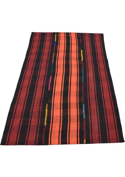 El Dokuma Ekoseli Sofra Yün Kilim 0432 - Yeni - Çok Renkli modelleri