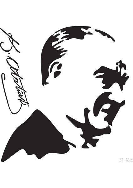 Atatürk Boyama Şablon Stencil Tasarımı 30 x 30 cm fırsatları