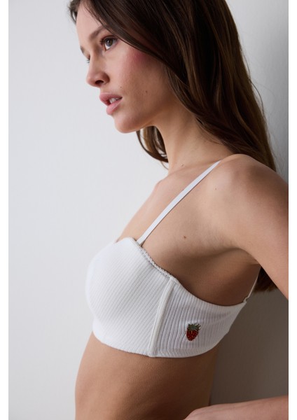 Lotus Pointel Kar Beyaz Sütyen