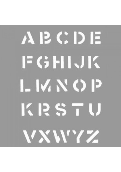 Büyük Harfler Stencil Tasarımı 30 x 30 cm