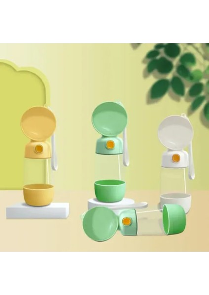 Taşınabilir Evcil Hayvan Mama Hazneli Su Matarası