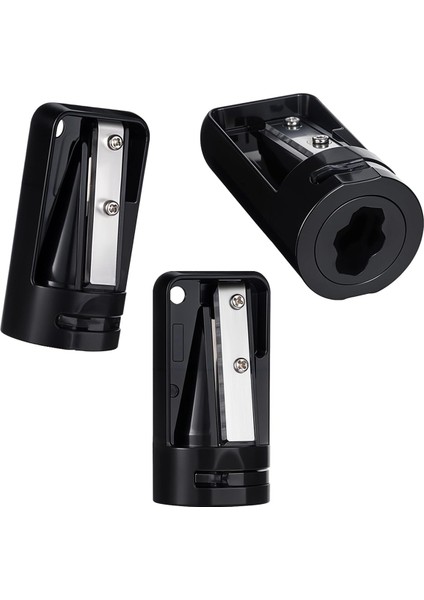 3'lü Marangoz Kalemtıraşı, Manuel Taşınabilir Ahşap Işleme Kalemtıraşı, Müteahhit Kalemtıraşı, Siyah (Yurt Dışından)