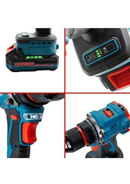 20V 2.0AH Çift Akülü Vidalama E1010 Hafif ve Taşınabilir Metal Mandren ile Profesyonel Kullanım fırsatları