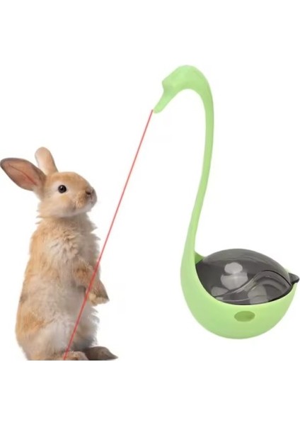 Kuğu Şeklinde Lazerli ve Mama Hazneli Kedi Oyuncağı fırsatları