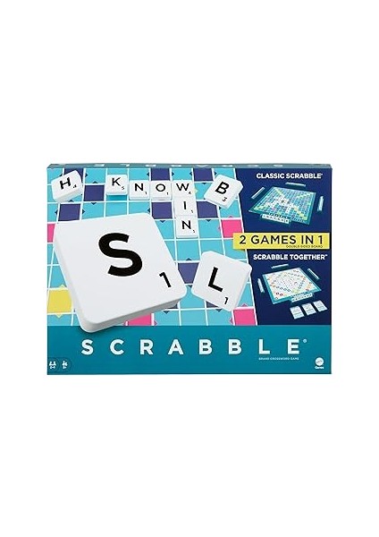 Scrabble Ikisi Bir Arada Ingilizce, 8y+, HWD43