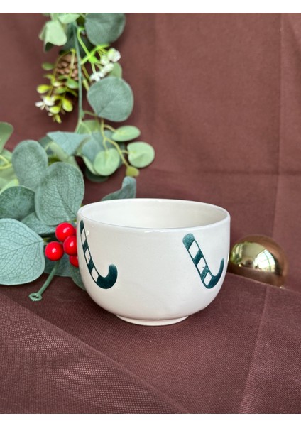 Yeni Yıl Temalı Dekorlu Kase Çerezlik Meggdecor