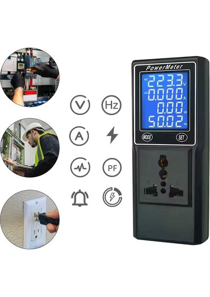 PM-26400 Volt Amper Watt Hz Güç Ölçer Ekranlı (Powermeter)