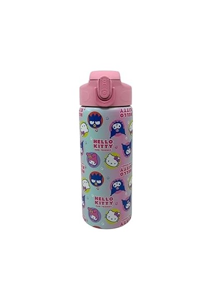 Wiggle 600ML Hello Kitty - & Friends Temalı Lisanslı Pipetli Kilitli Kapak Paslanmaz Çelik T
