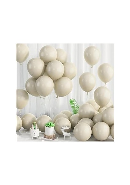 Deniz Kumu Rengi Balon Seti, 30 Cm, 10 Adet, Parti Süsleme Malzemesi