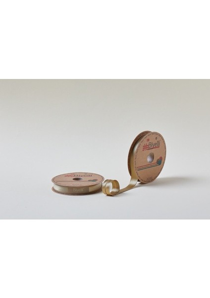 Biye Saten Katlı 035 Kahverengi 2 cm 25 Metre Polyester