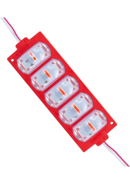 12 Volt 4 Watt Kırmızı 3030 10 x 53.8 mm IP65 260 - 280 Lümen 180 Derece Modül LED
