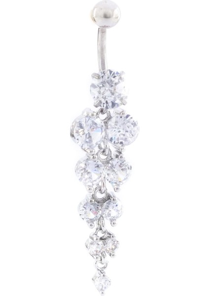 316L Çelik Çoklu Zirkon Taşlı Piercing PRC-225