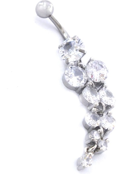 316L Çelik Çoklu Zirkon Taşlı Piercing PRC-225 fırsatları