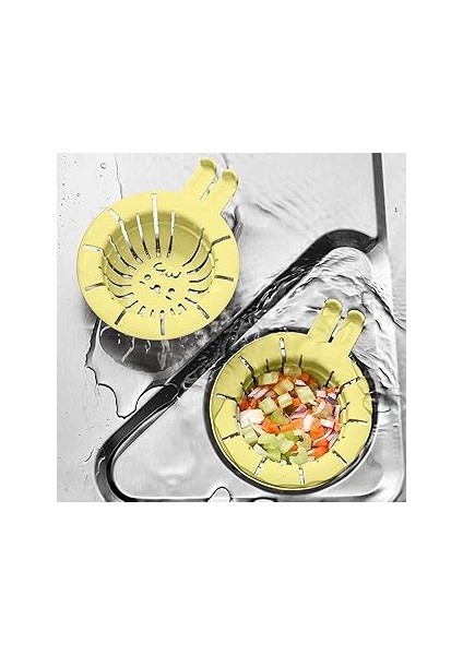 Güncelçarşı 2 Adet Mutfak Evyesi Süzgeci Mix Renk, Mutfak Lavabo Dreneaj Tahliye Süzgeci, Kolay Tem