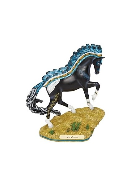 Enesco The Trail Of Painted Ponies War Bonnet At Heykelcik, 22,5 Cm, Çok Renkli