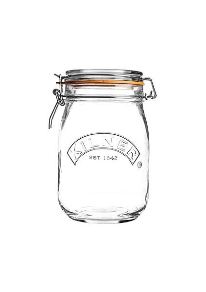 Kilner Saklama Kutusu, Yuvarlak, Yaylı Kilitli 1 Liter KLR_0025.491V_CLR 1