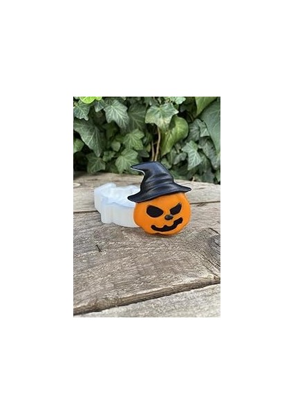 Rufus Şapkalı Balkabağı Mum Kalıbı (Silikon)