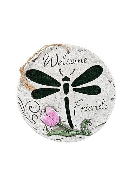 Bosphorus Asılabilir Balkon ve Bahçe Süsü, Kuşlu Hosgeldiniz Yazılı Yuvarlak