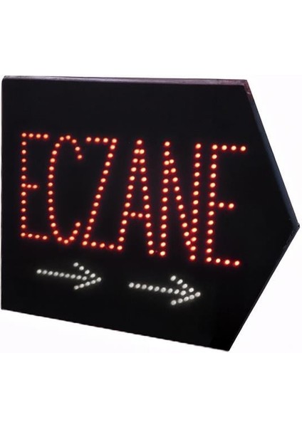 PM-28338 Eczane Smd LED Tabelası Sağ Yönlü Kırmızı-Beyaz Suya Dayanıklı 345X465MM