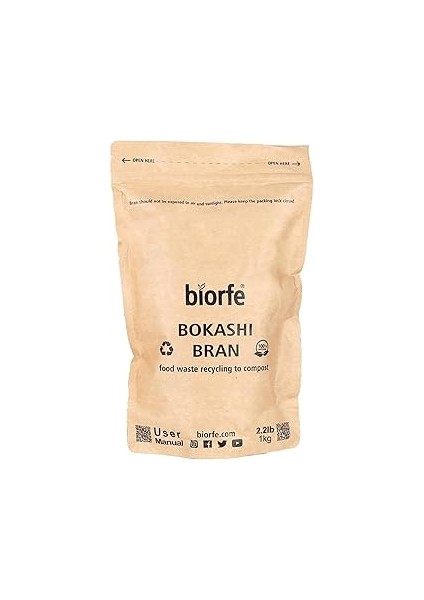 Biorfe Bokashi Kepeği 1 Kg, Iç ve Dış Mekan Kompost Kovaları Için Hızlı ve Kolay Kompost Başlatıcı