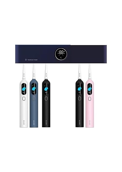 Pluzz Şarj Edilebilir Diş Fırçası Tutacağı Tam Sensörlü Uv Sterilizatör (Led Teknolojisi)