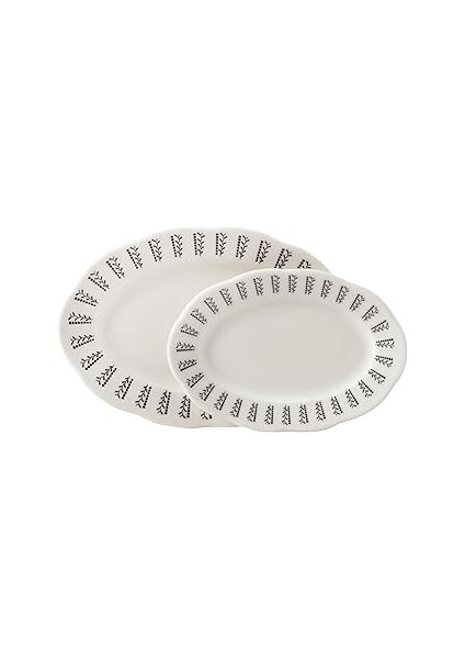 Black Pearl Kayık Tabak Seti 2'li