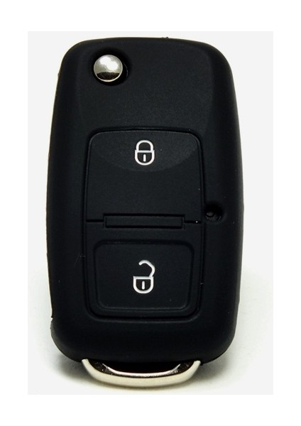 Volkswagen Bora Anahtar Koruyucu Kılıf,Bora Kumanda Koruyucu 2 Tuş Siyah